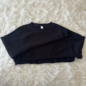 Alo Black Cropped Sweatshirt